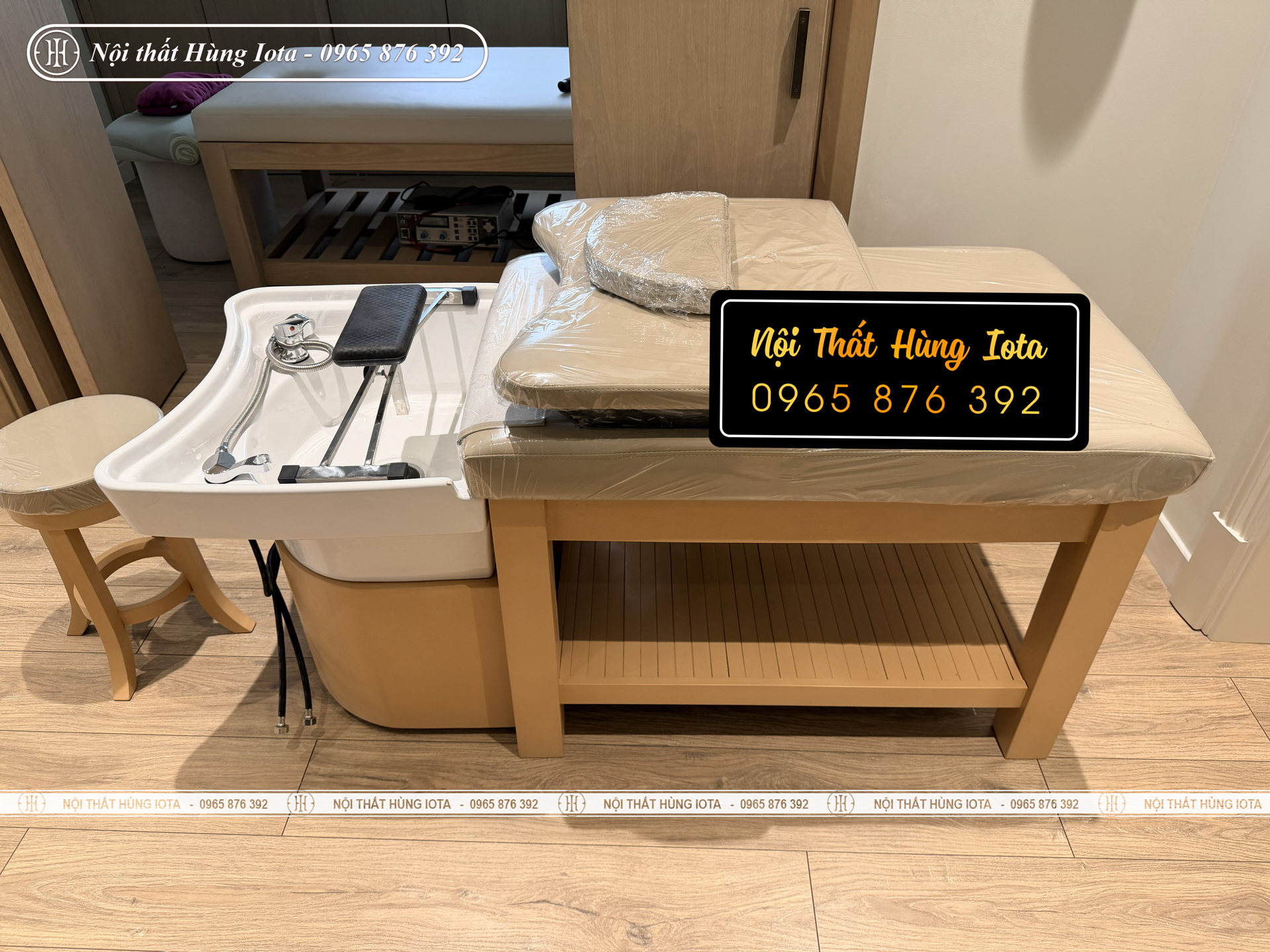 Giường gội đầu kích thước ngắn cho biệt thự ở Long Biên