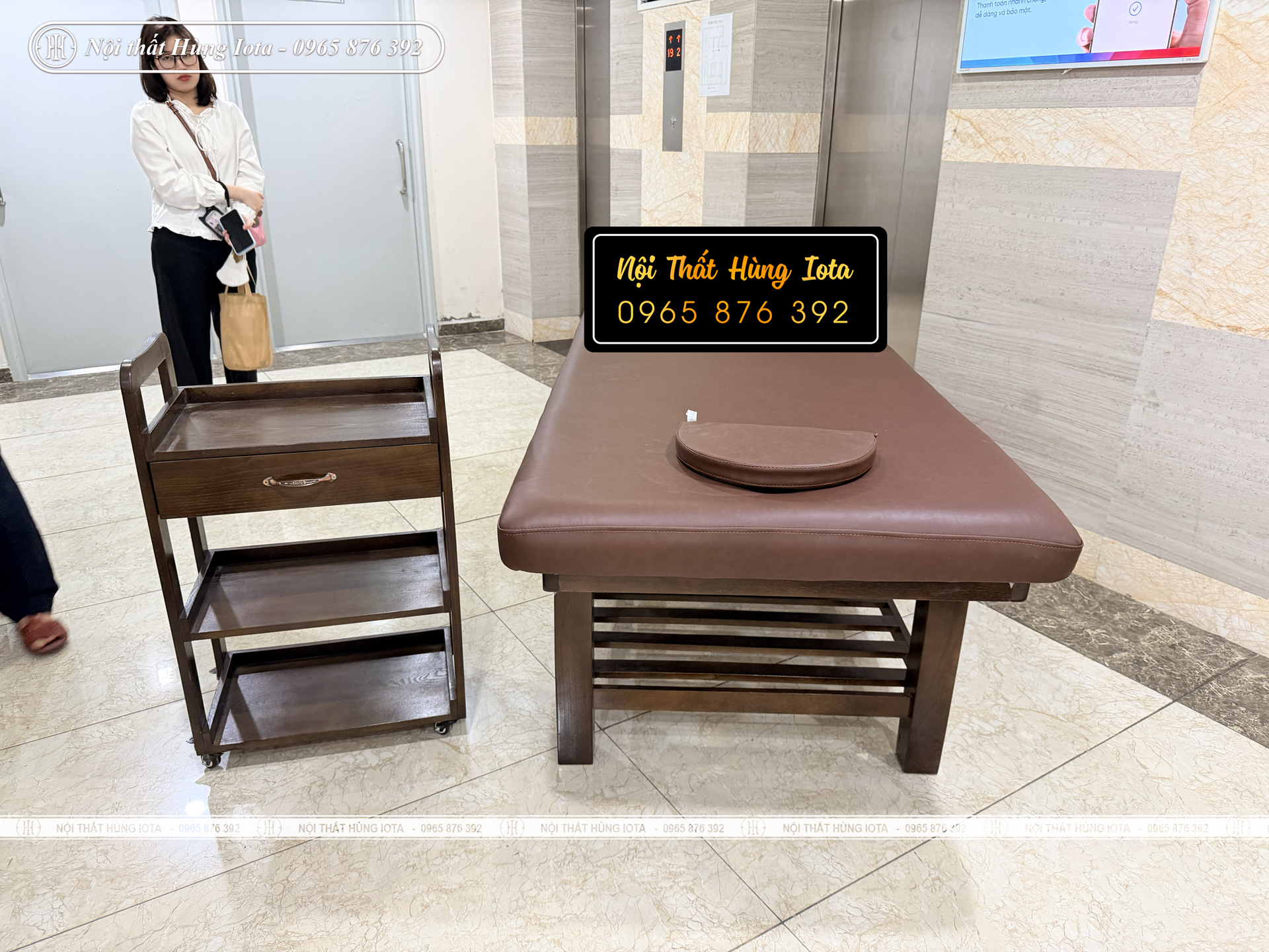 Giường massage body ở chung cư Cầu Giấy