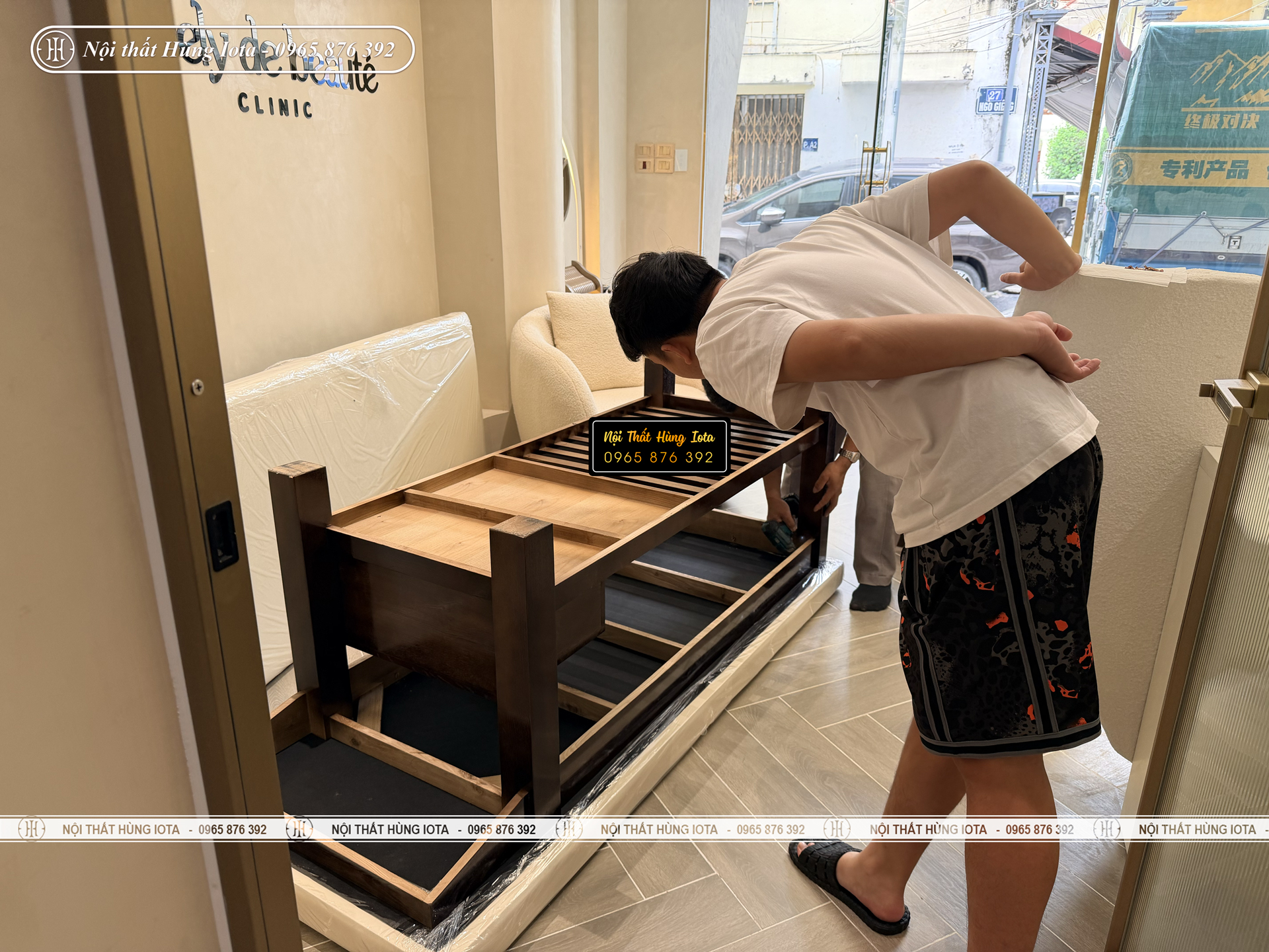 Lắp đặt giường spa ở Ngõ Giếng Đống Đa