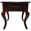 Bàn gỗ decor hình vuông chân kiềng cổ điển
