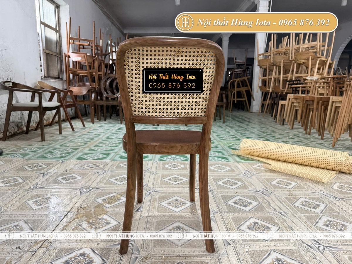 Ghế cafe tựa lưng mây