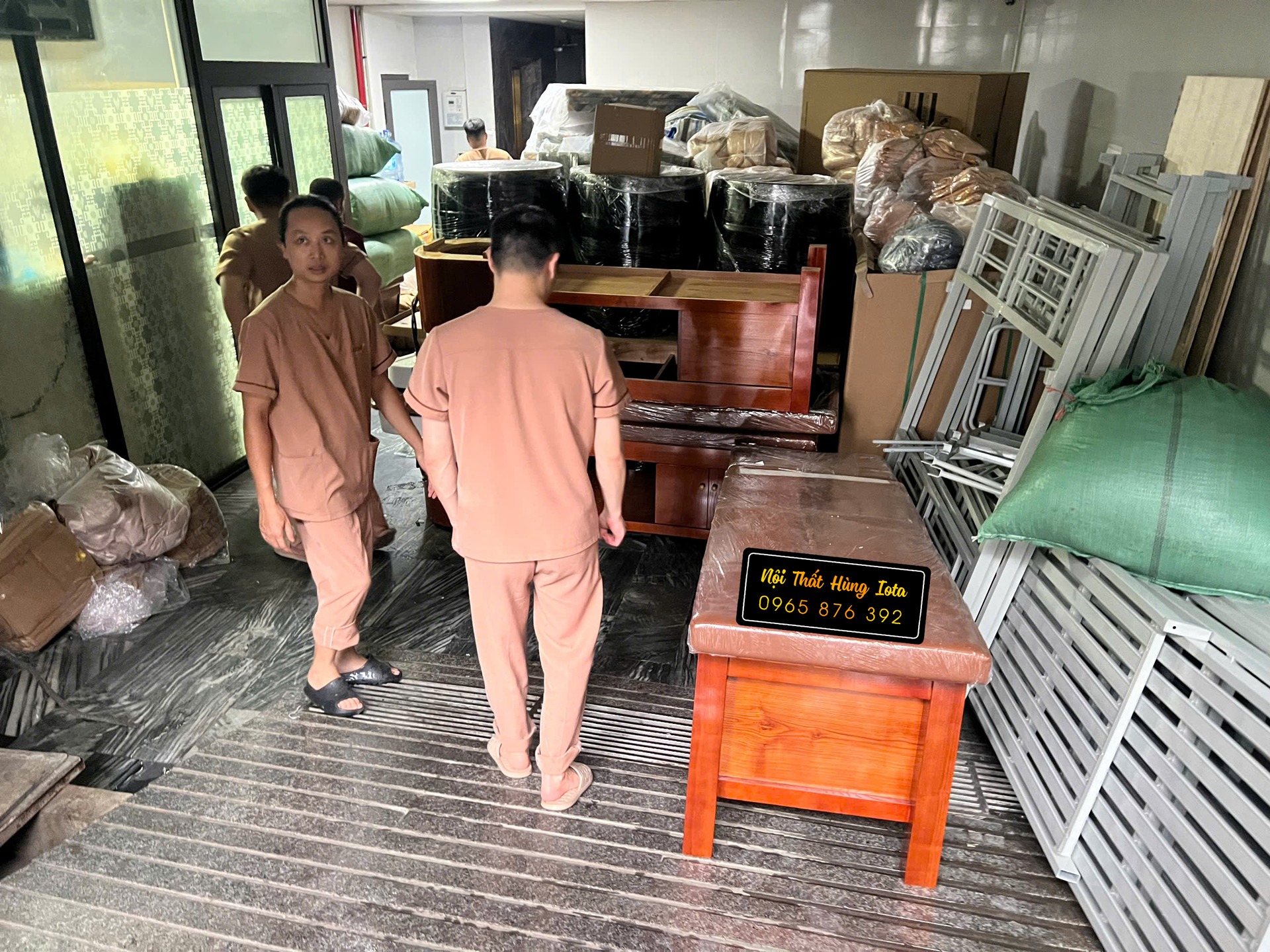 Lắp đặt giường gội đầu ở Cầu Giấy