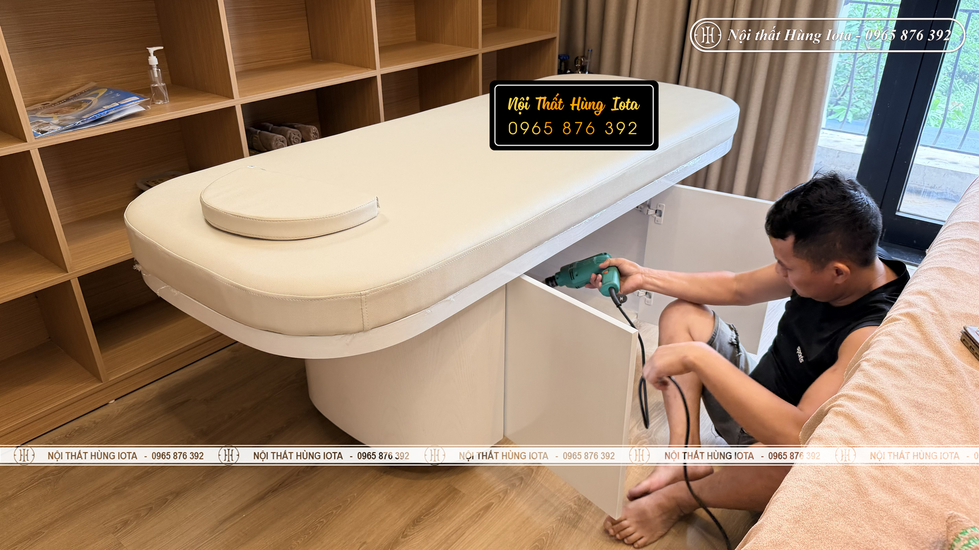 Lắp đặt giường massage body trị liệu phòng khám