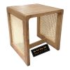 Đôn mây - Tab đầu giường mặt vuông màu gỗ