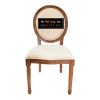 Ghế ăn Louis bọc vải tựa oval
