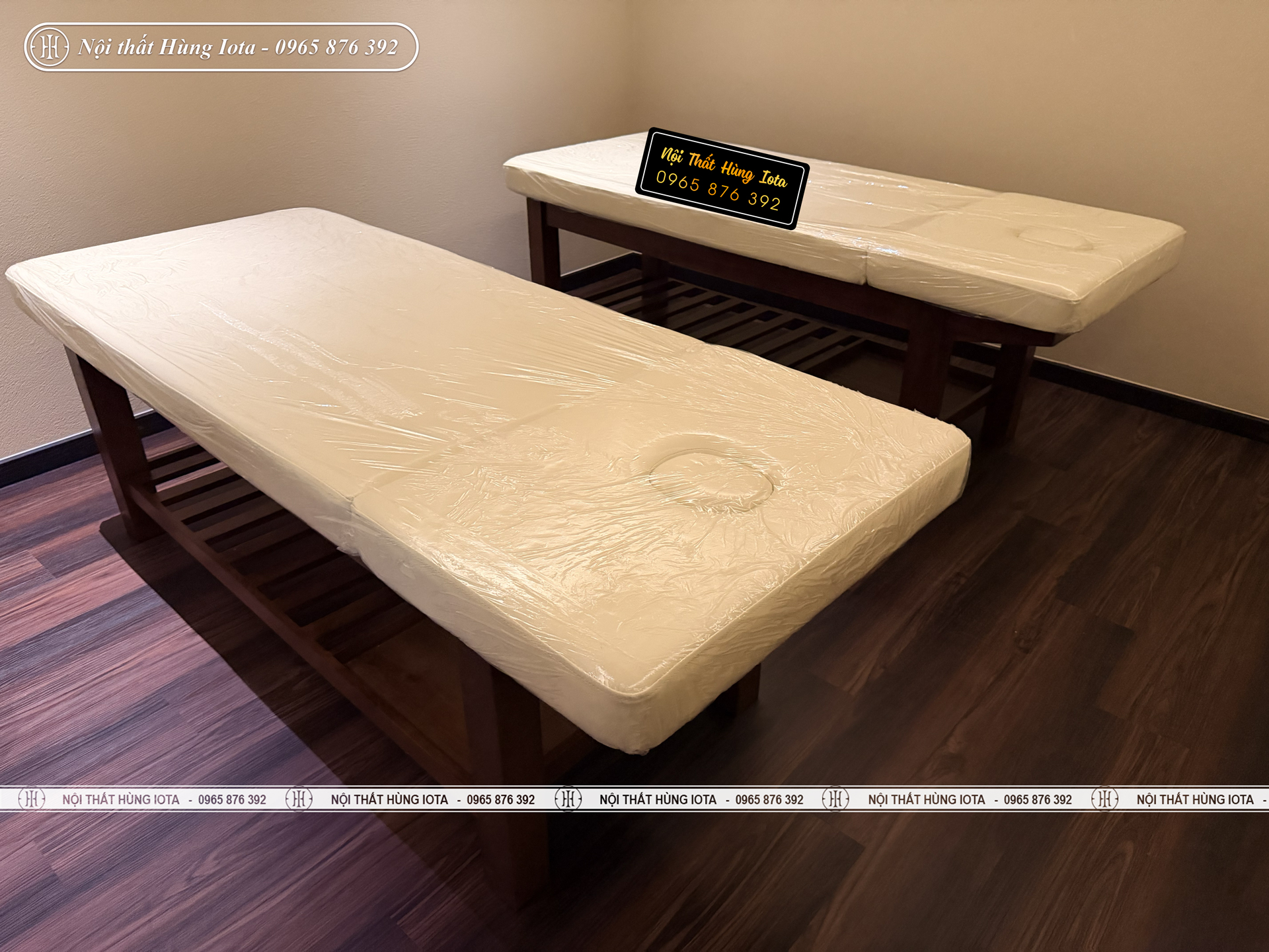 Giường massage màu nâu trầm cho khách sạn The Grand Dragon