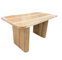 Bàn ăn 2 chân chữ nhật màu gỗ BGD144