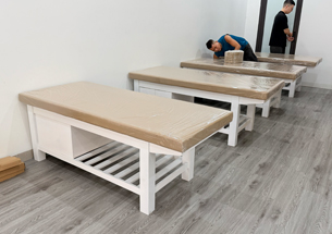 Thumb lắp đặt giường spa màu trắng có tủ Cam Beauty