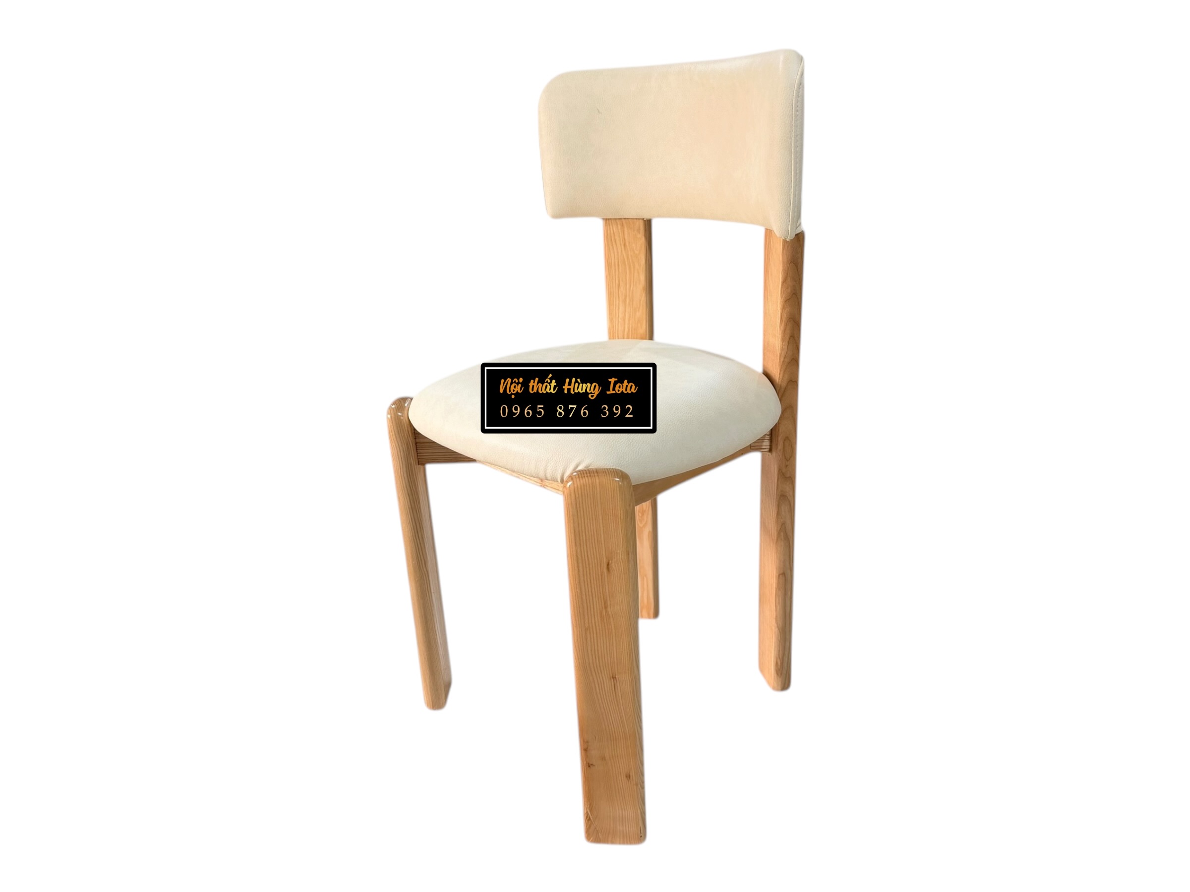 Ghế Hippo chân chữ nhật màu gỗ HIGA157