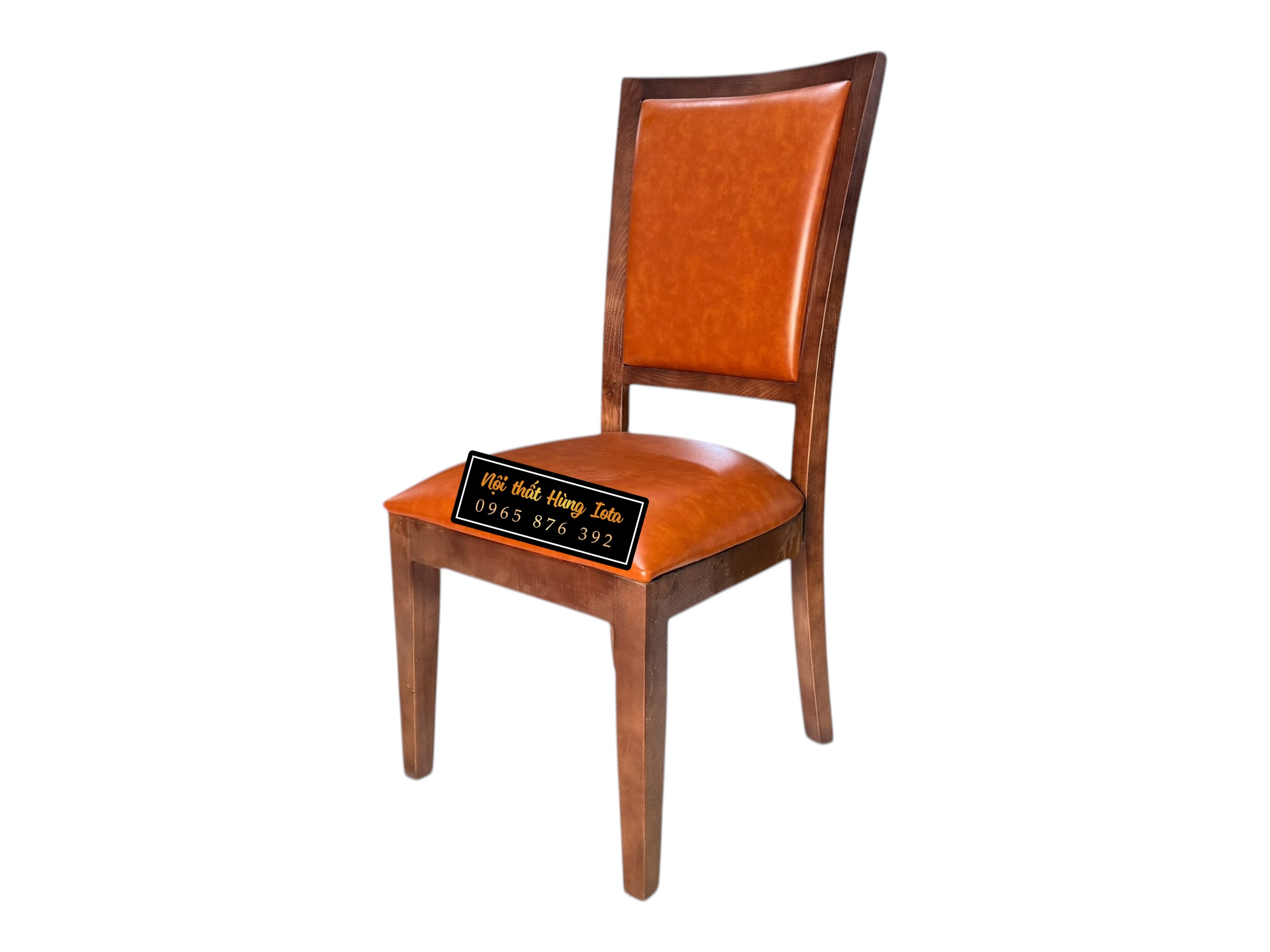 Ghế ăn Sala màu da bò lưng cao HIGA158