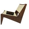 Ghế chờ Kangaroo tựa lưng và mặt ngồi đan mây