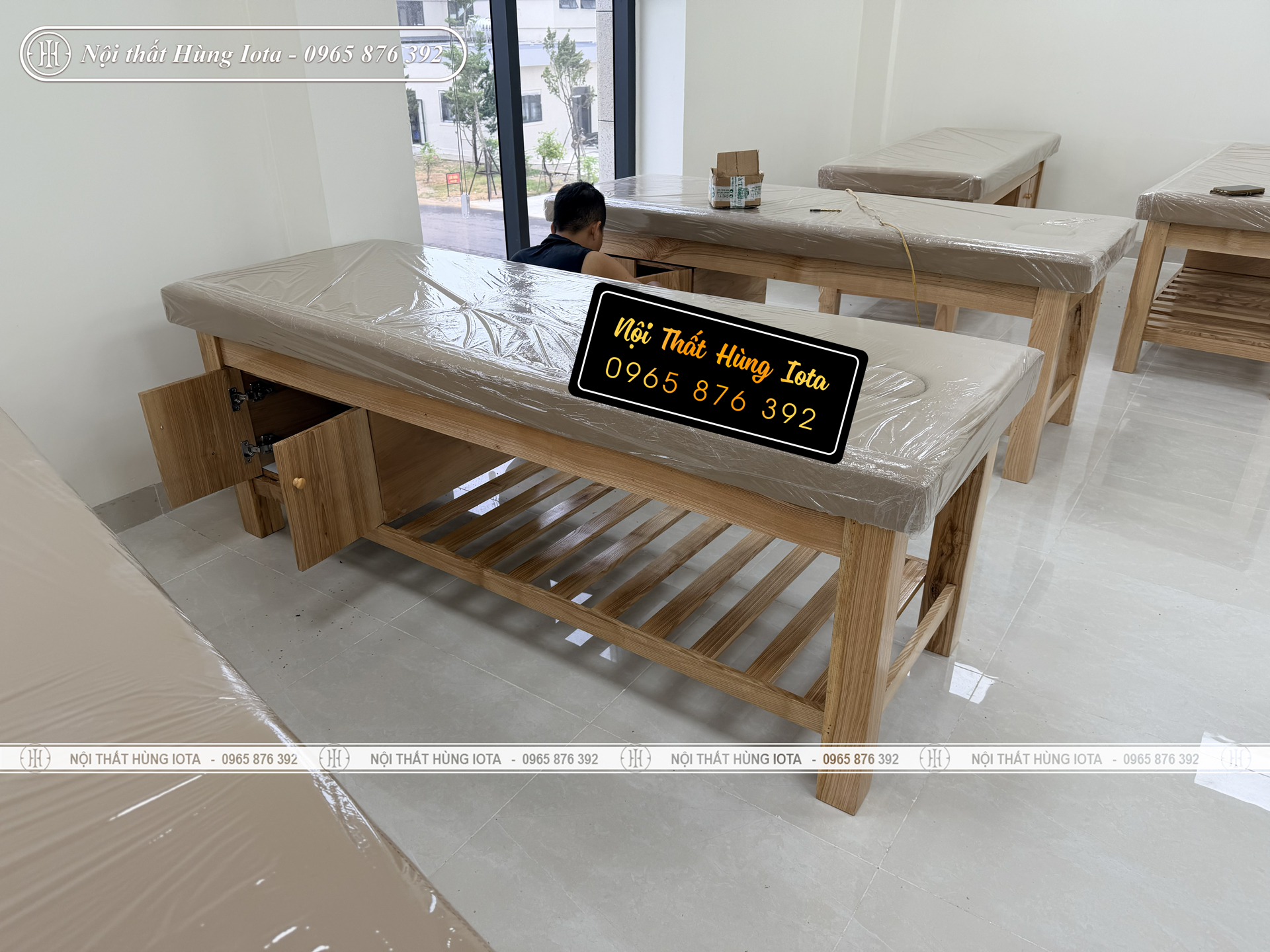 Giường spa có tủ bệnh viện Quang Khởi