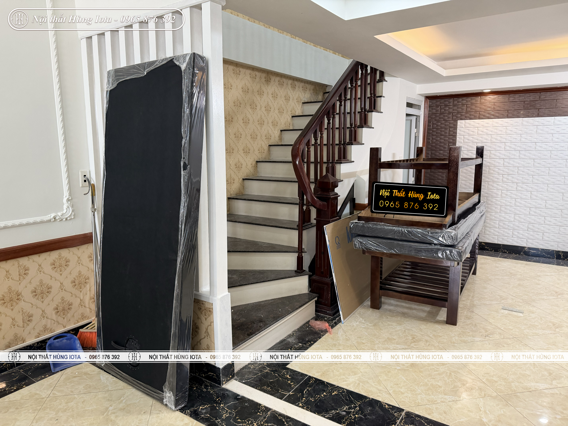 Lắp đặt giường spa ở Mỹ Đình màu nâu đen